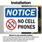 Signmission No Cell Phones, 7 in W x Rectangle, Vinyl Decal OS-2PACK-NS-D-57-L-16042 - alternate 2